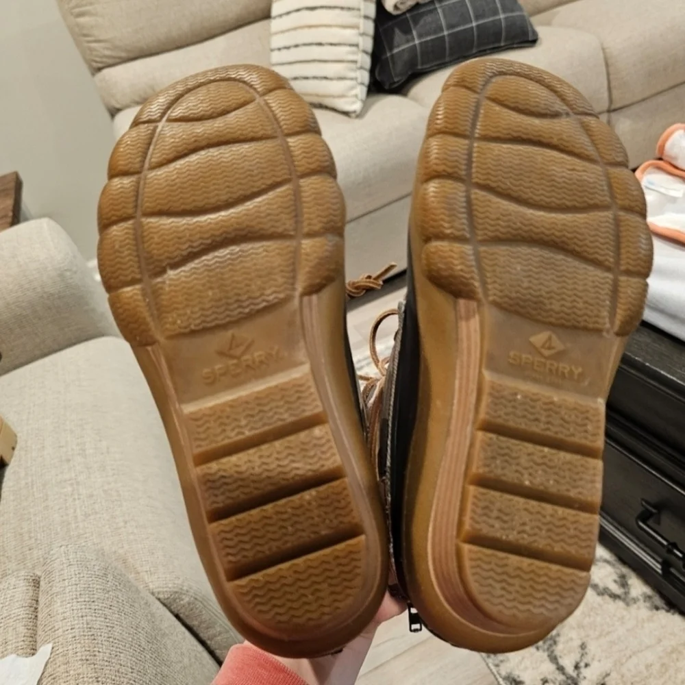 Sperry Saltwater Wedge Tide Duck Boots.